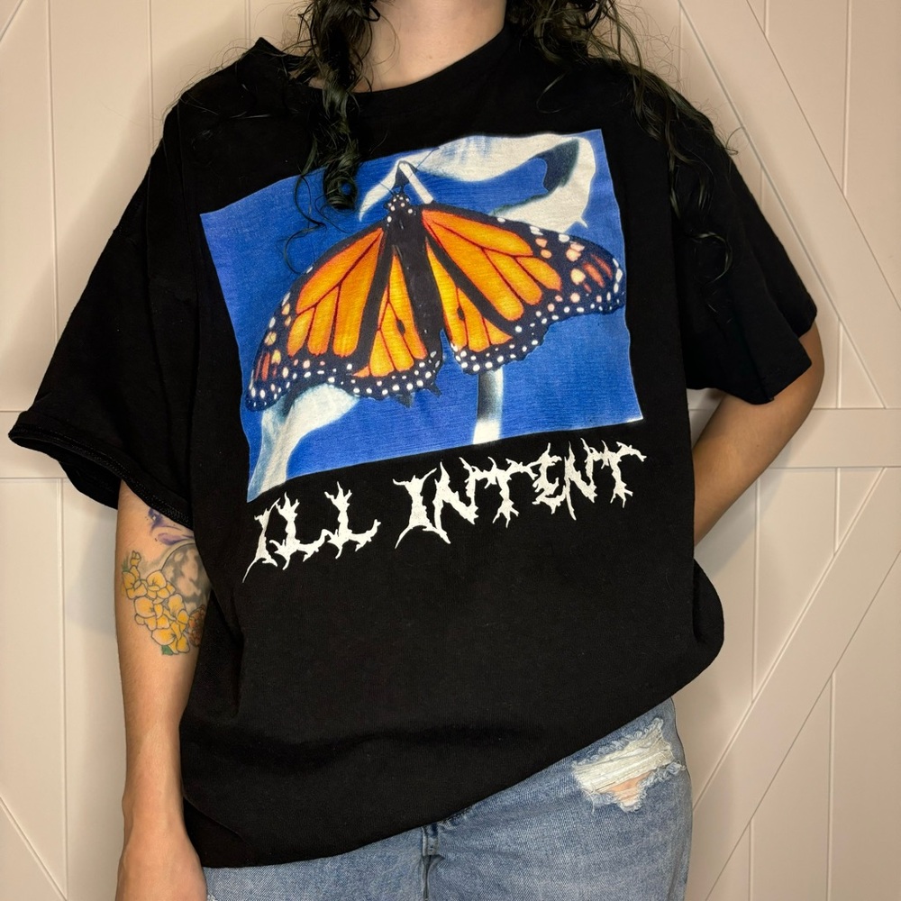 Unisex Black‎ T-Shirt XL Ill Intent Butterfly Shirt men’s women’s